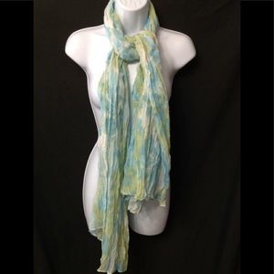Sheer watercolor pattern scarf